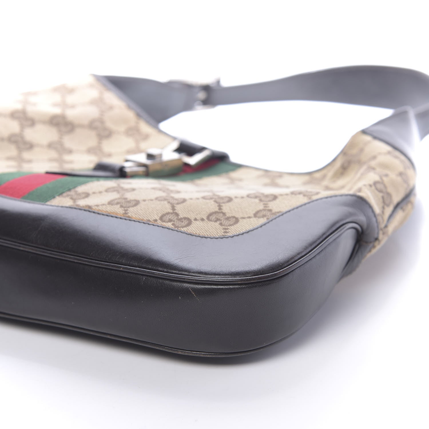 Gucci Monogram Web Jackie O Hobo Dark Brown 9 of 11
