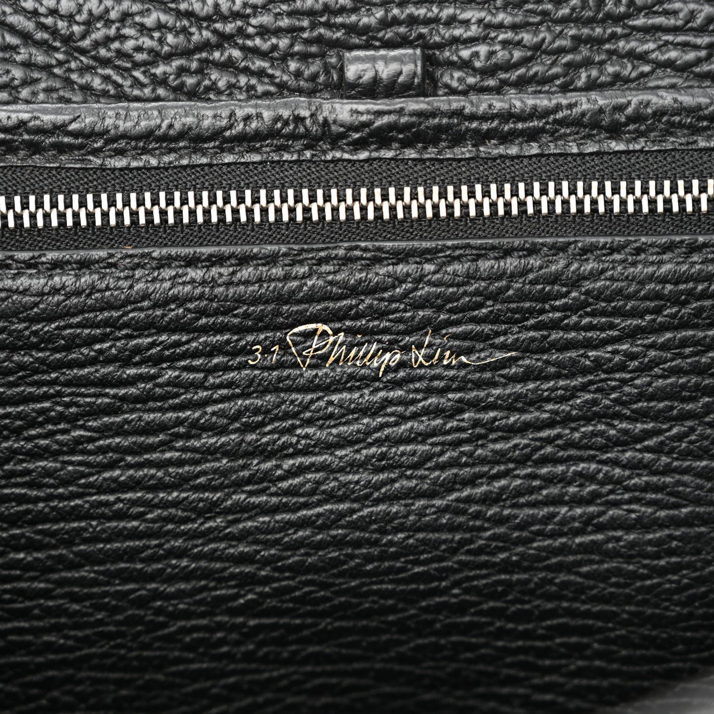 PHILLIP LIM 3.1 Textured Calfskin Woven Panel Medium Pashli Satchel Black Silver