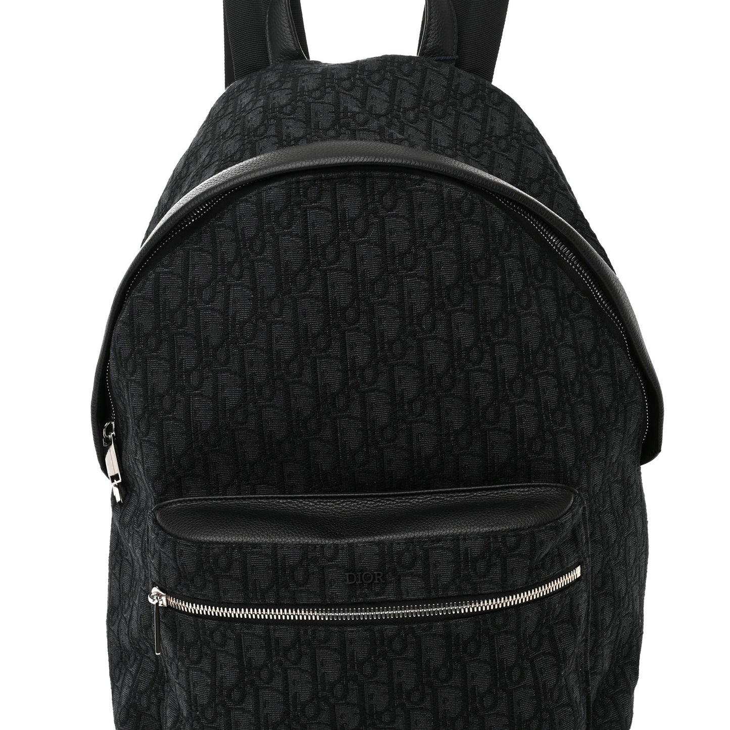 Oblique Calfskin Rider Backpack Black