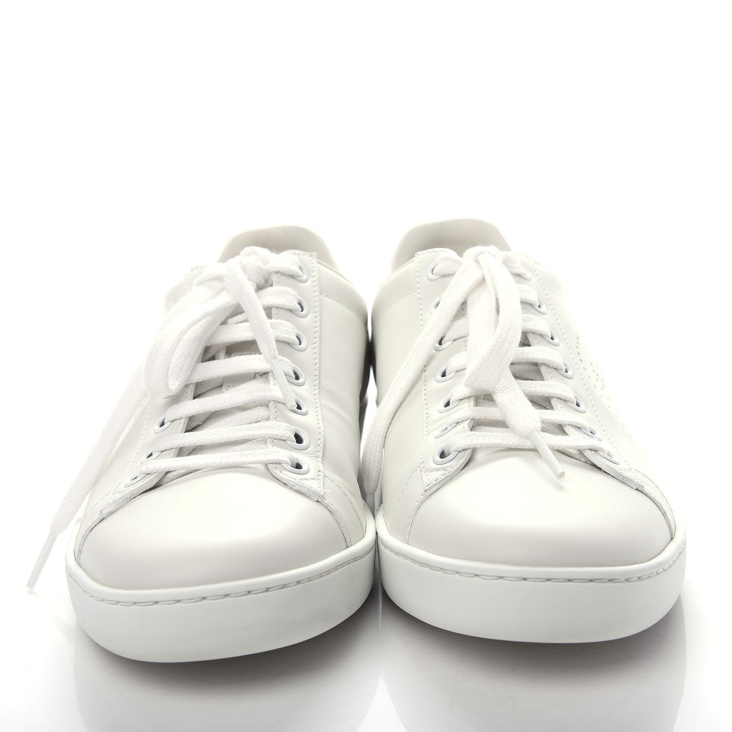Calfskin Interlocking G Perforated Womens Ace Sneakers 39 White Grey Sky