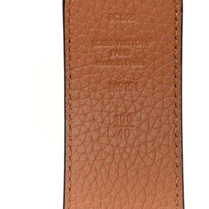 Louis Vuitton Taurillon Calfskin 30mm LV Initiales Reversible Belt 100 40 Black 4 of 5