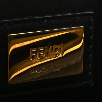 Fendi Vitello Seta Shiny Nappa Medium Peekaboo Iconic Satchel Black 9 of 12