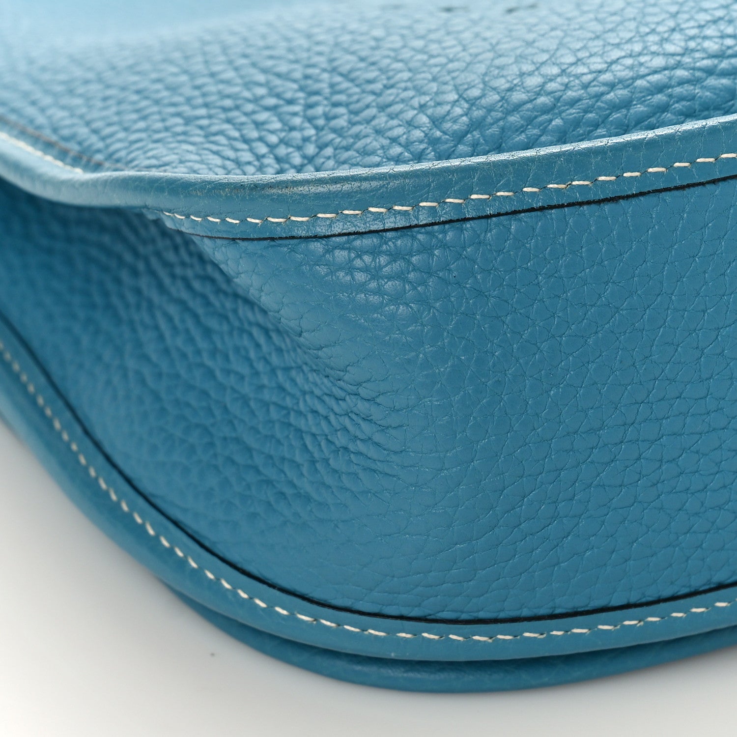 Hermes Taurillon Clemence Evelyne II PM Blue Jean 7 of 9