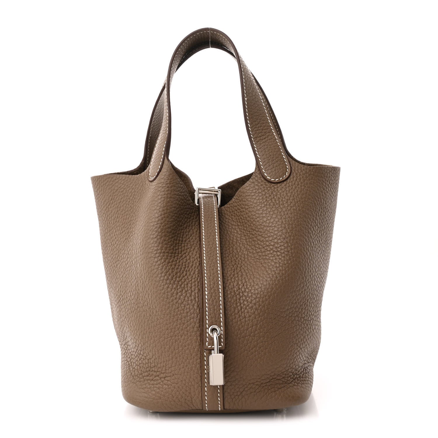 Hermes Taurillon Clemence Picotin Lock 18 PM Etoupe 1 of 11