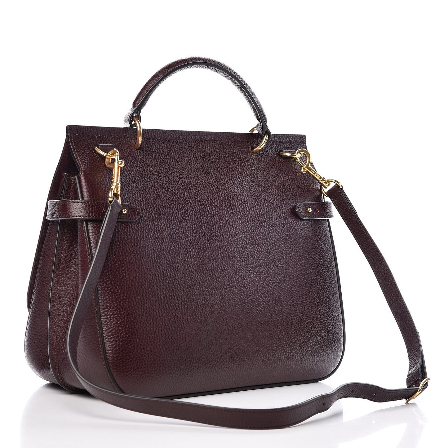 Natural Grain Leather Amberley Satchel Oxblood