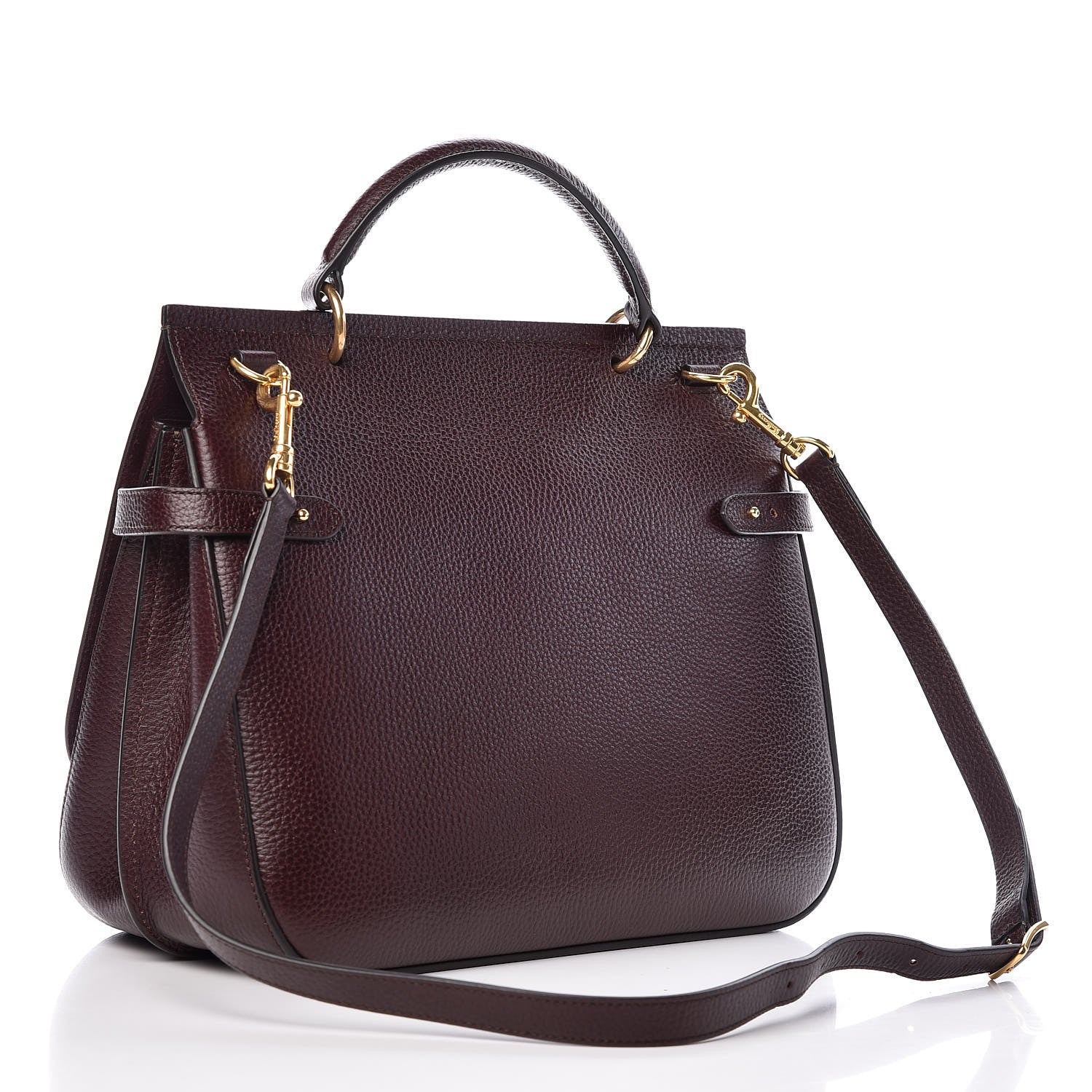 Mulberry Natural Grain Leather Amberley Satchel Oxblood 3 of 9