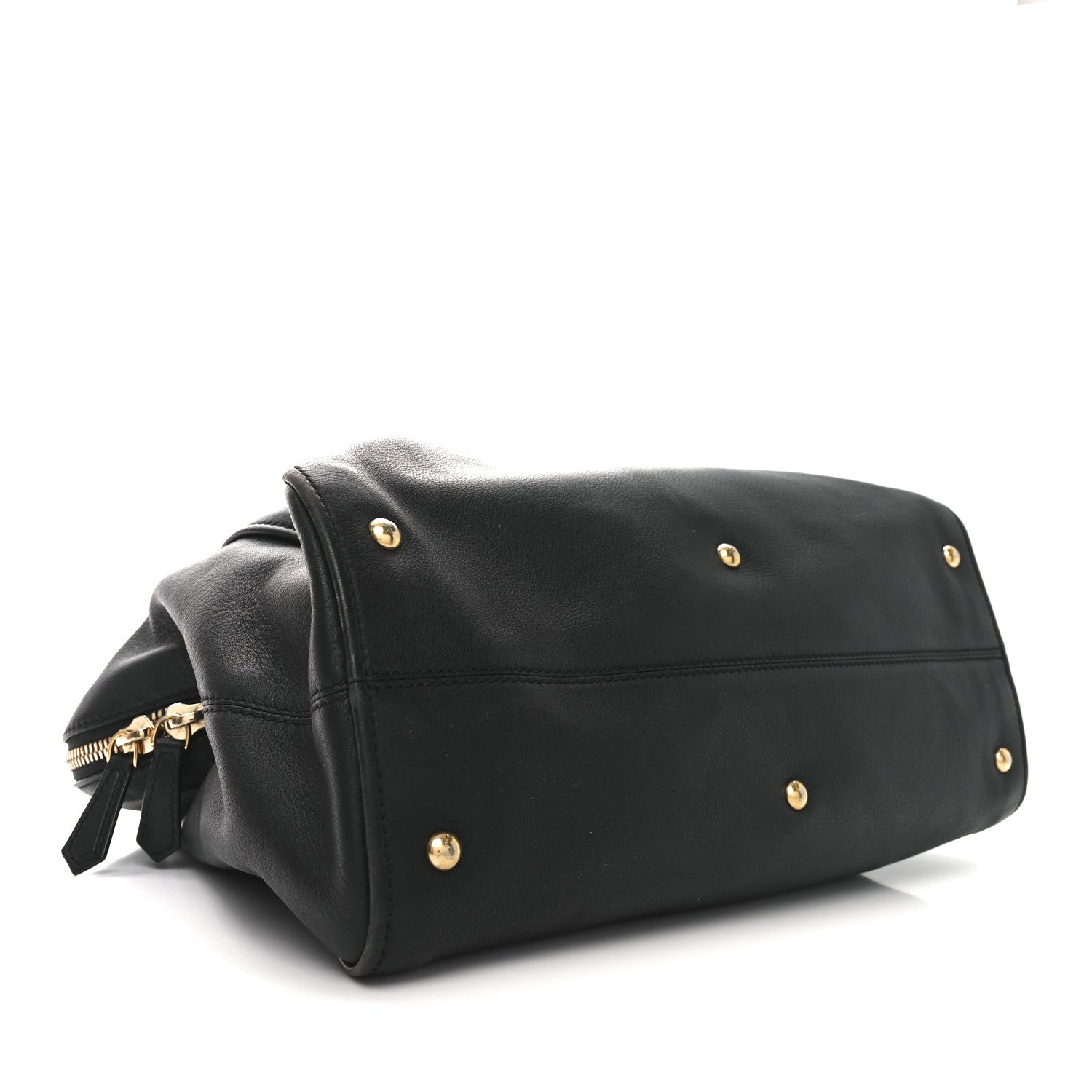 カ*ォ様 FENDI バック Fendi Vitello Dolce Marmol Large Chameleon Tote Black 1718783