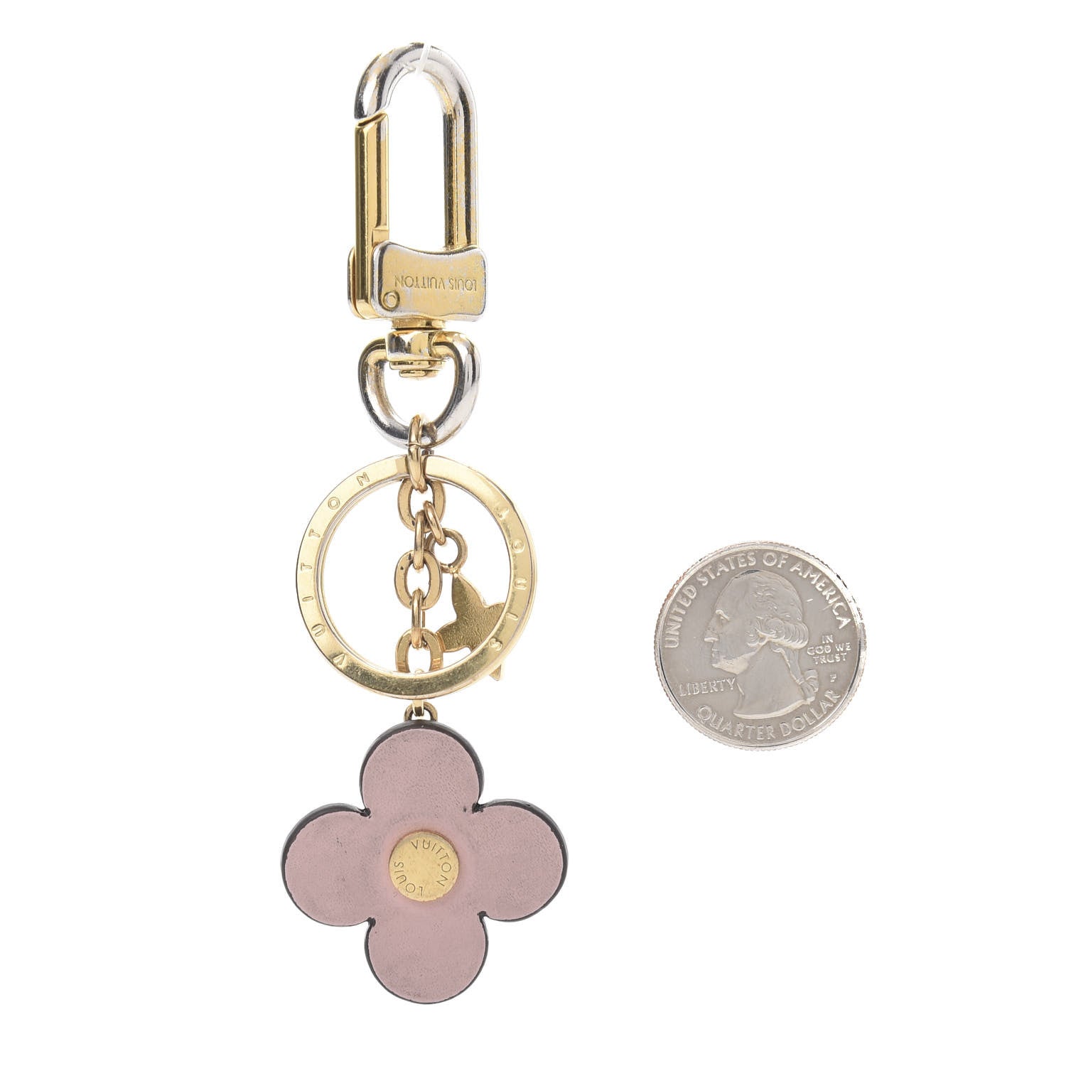 Louis Vuitton Monogram Blooming Flowers BB Bag Charm Key Holder Pink 2 of 6