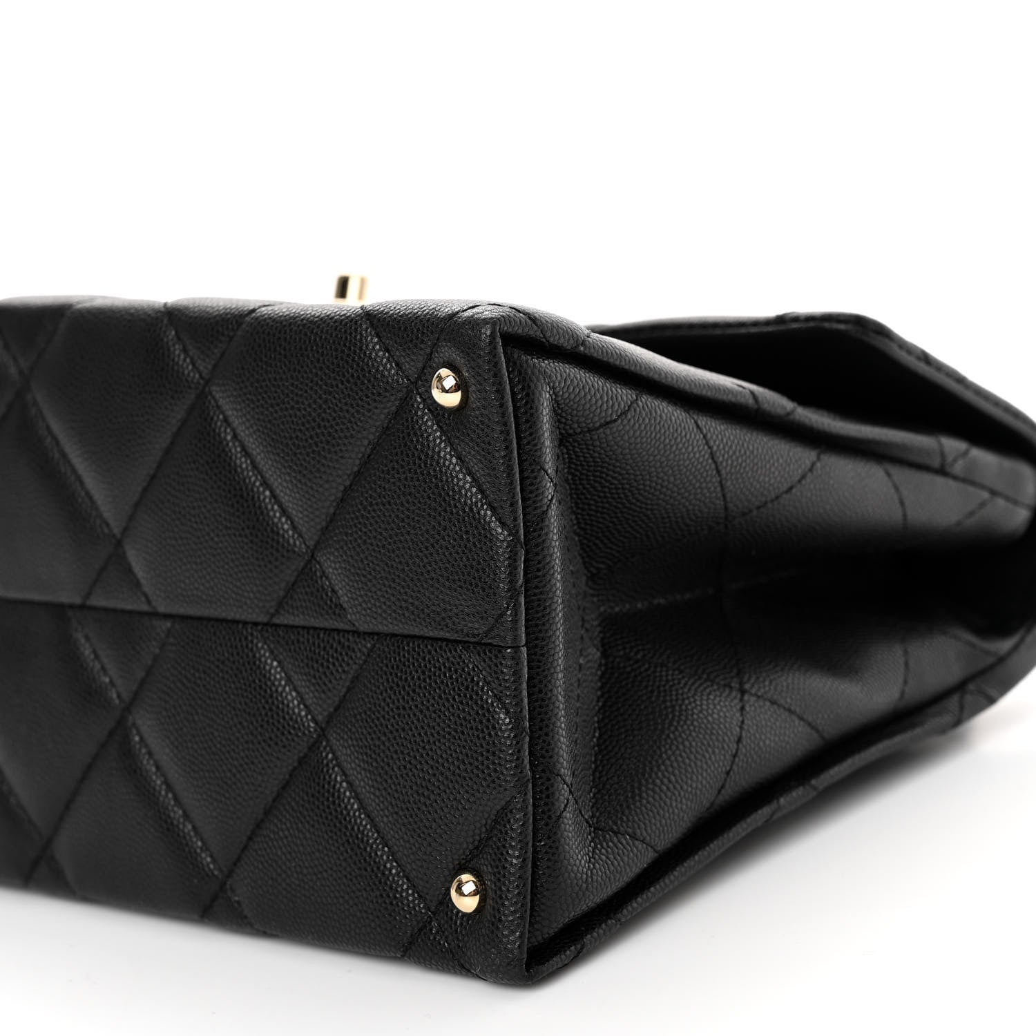 Chanel Caviar Quilted Medium Retro Twist Top Handle Flap Black 10 of 10