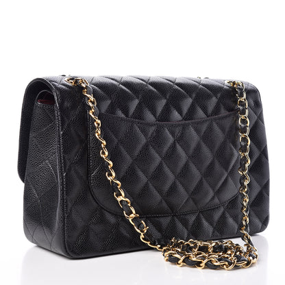 Chanel Caviar Quilted Jumbo Double Flap Black 3 of 9