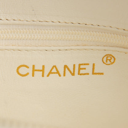 Chanel Lambskin Quilted Tassel Clutch White 5 of 8