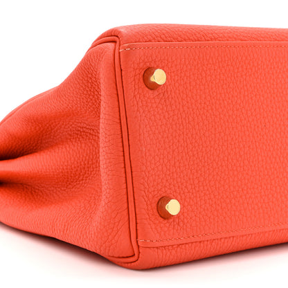 Hermes Togo Kelly Retourne 28 Capucine 10 of 14