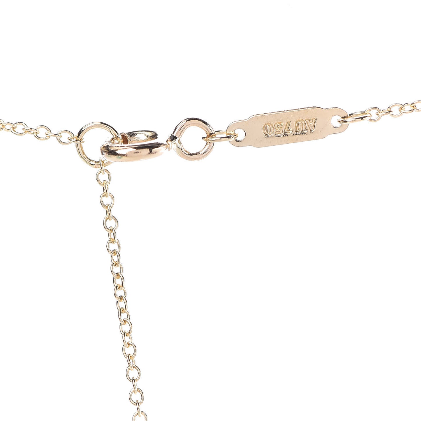 18K Yellow Gold Small T Smile Pendant Necklace