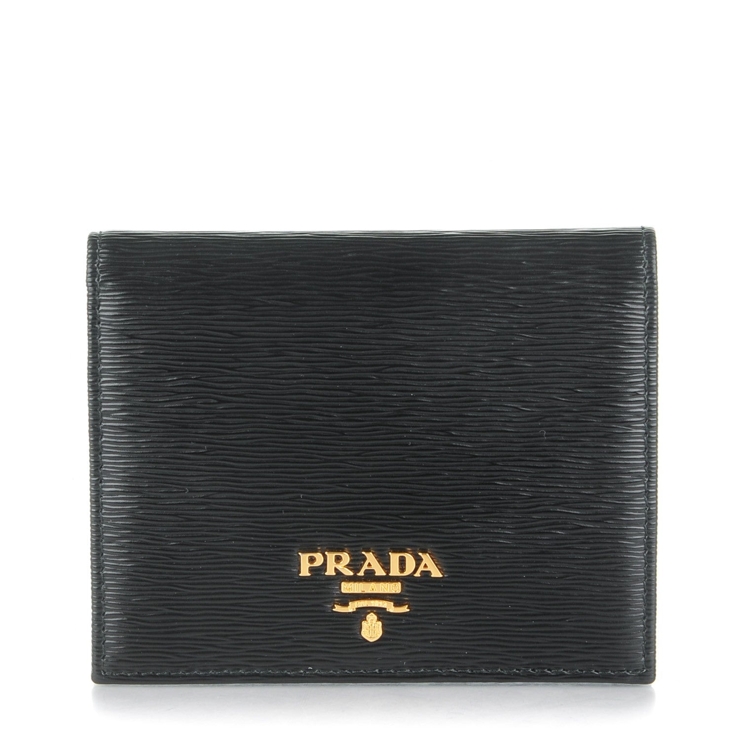 Prada Vitello Move Bi-Fold Wallet Nero Black 1 of 7