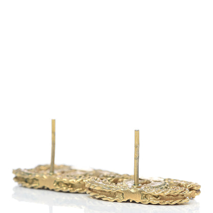 Chanel CC Chain Earrings Matte Gold 3 of 4