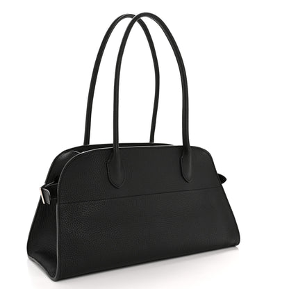 The Row Matte Grained Calfskin Margaux Shoulder 12 Black 3 of 10