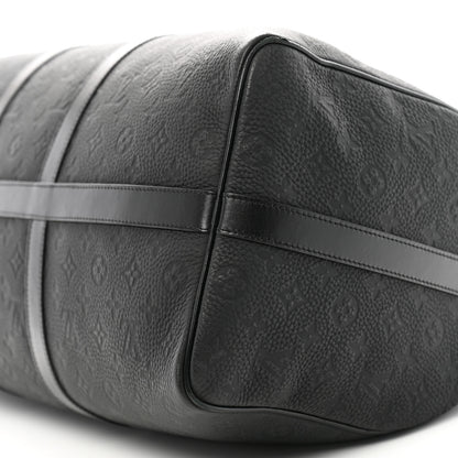 Louis Vuitton Taurillon Monogram Keepall Bandouliere 50 Black 8 of 9