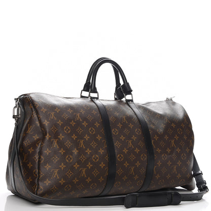 Louis Vuitton Monogram Macassar Keepall Bandouliere 55 4 of 8