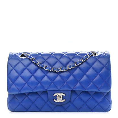 Chanel Lambskin Quilted Medium Double Flap Blue 1 of 15