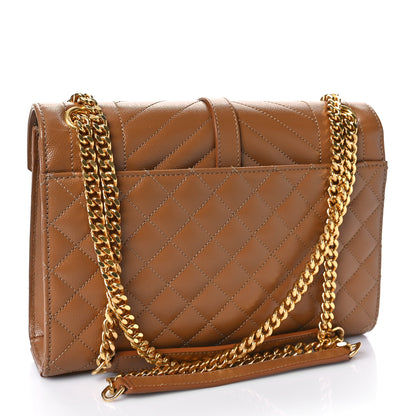 Saint Laurent Grain De Poudre Textured Mixed Matelasse Triquilt Medium Monogram Satchel Dune 3 of 9