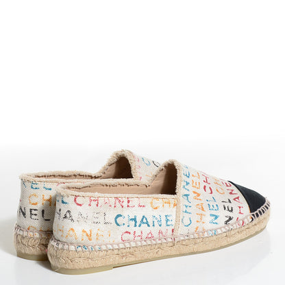 Chanel Toile Monogram Cap Toe Espadrilles 41 Multicolor 5 of 9