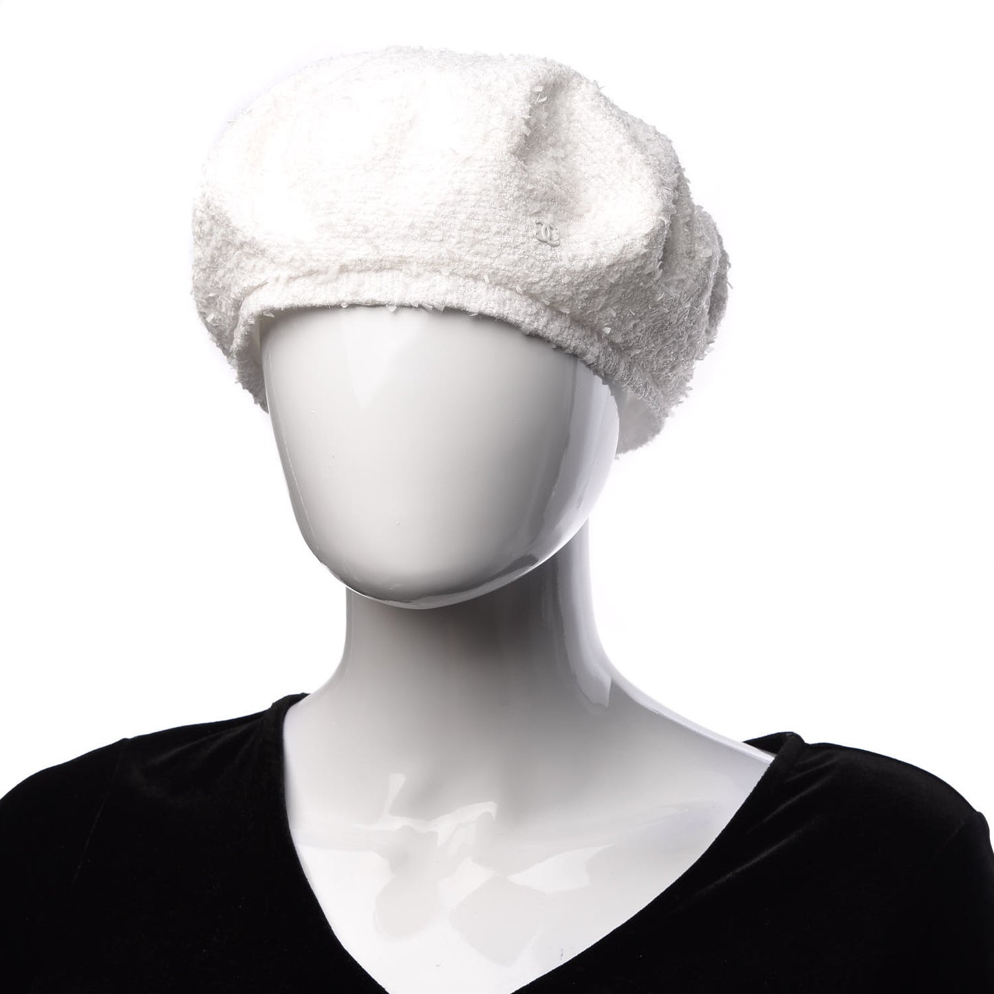 Tweed CC Beret L Ivory
