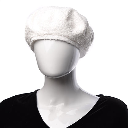 Chanel Tweed CC Beret L Ivory 2 of 5