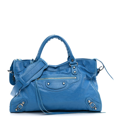 Balenciaga Agneau Classic Silver Hardware City Bleu Azur Clair 1 of 11
