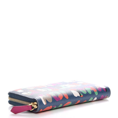 Fendi Vitello Elite Fendi Roma Simply Zip Around Wallet Cobalt Multicolor 4 of 10