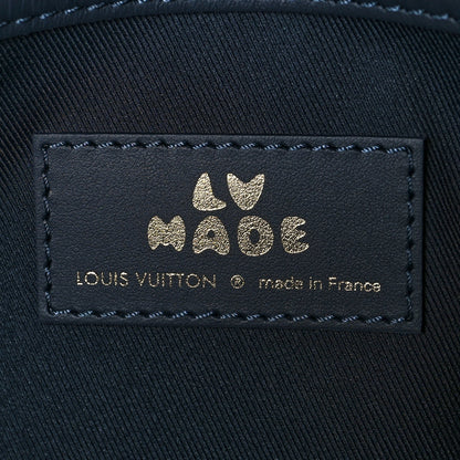 Louis Vuitton X NIGO Taurillon Monogram Denim Drip Keepall Bandouliere 50 Blue 5 of 12