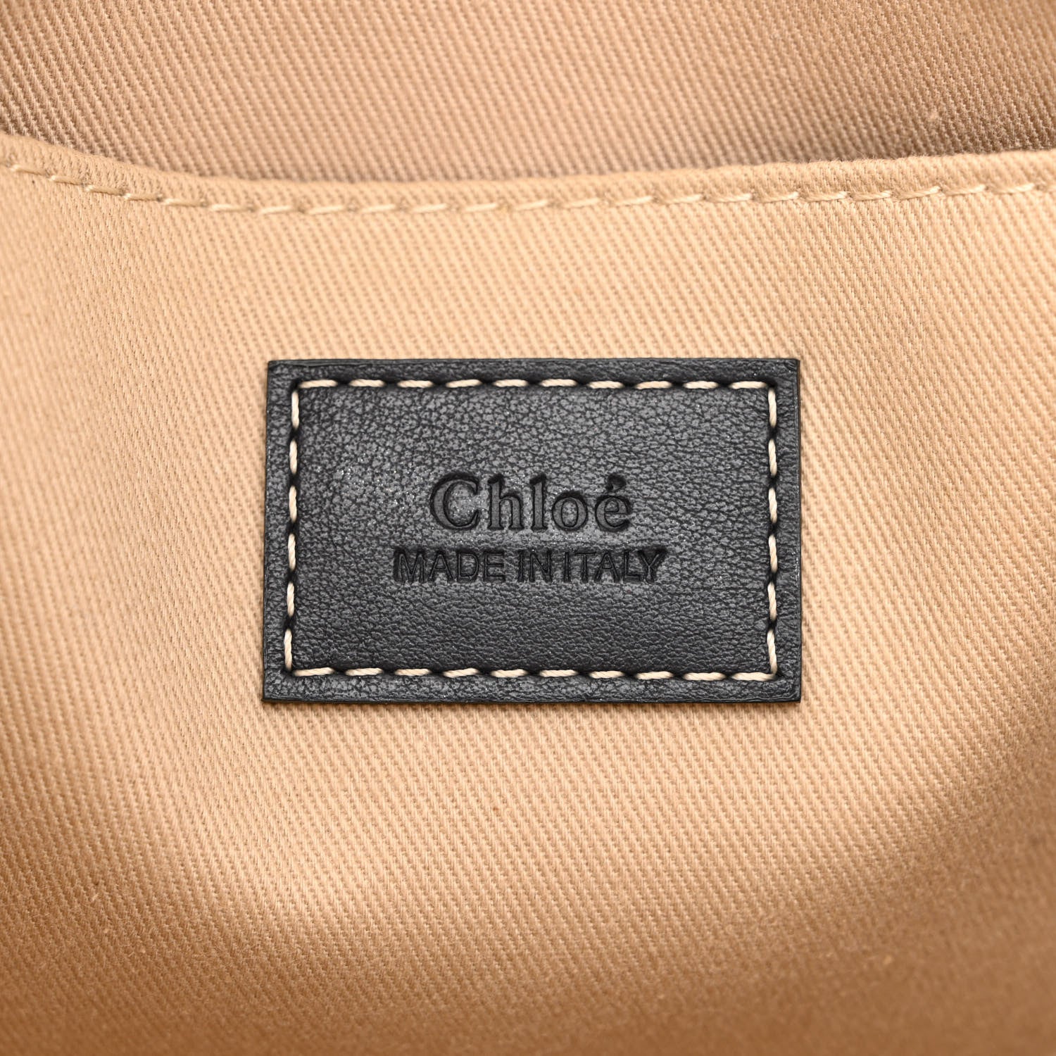 Chloe Cotton Calfskin Small Woody Ribbon Tote White Blue 6 of 11