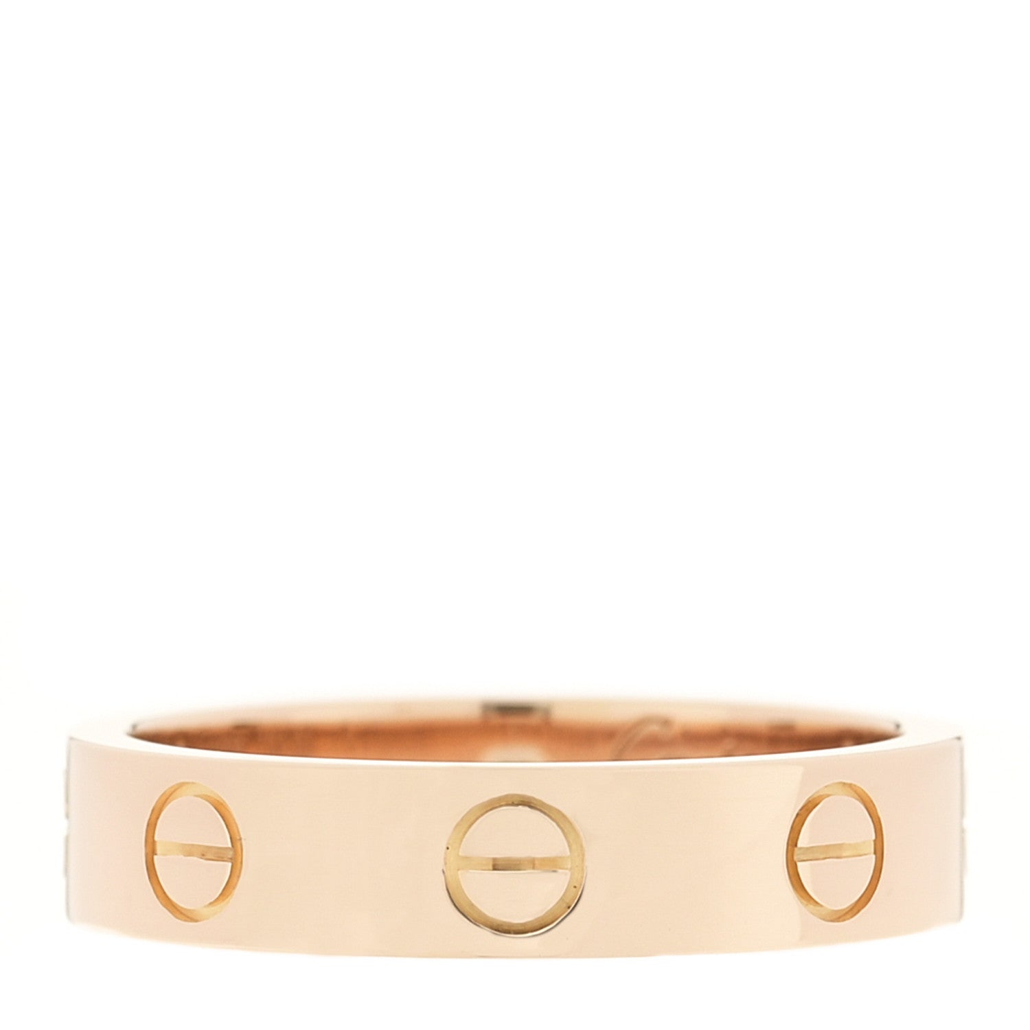 Cartier 18K Pink Gold Diamond 4mm LOVE Wedding Band Ring 50 5.25 3 of 4