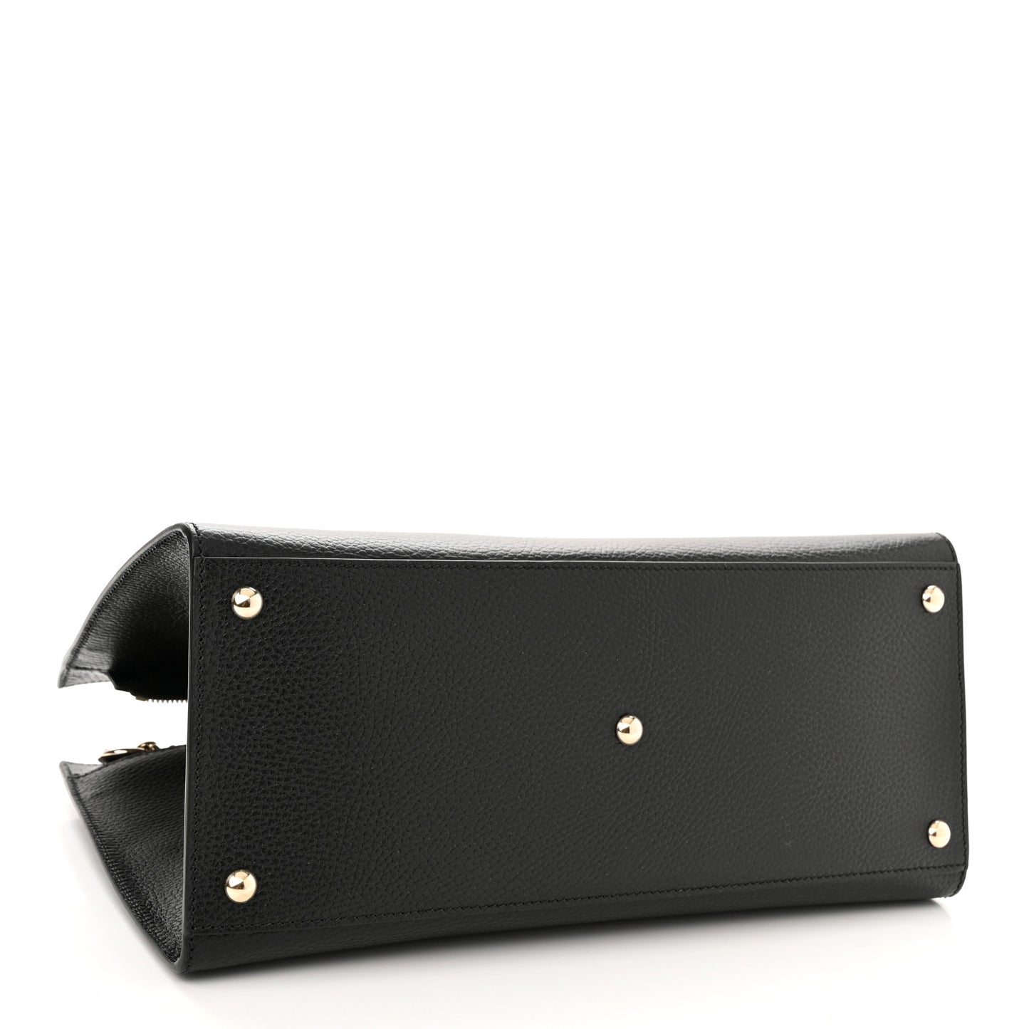 Dollar Calfskin Large Soho Top Handle Satchel Black
