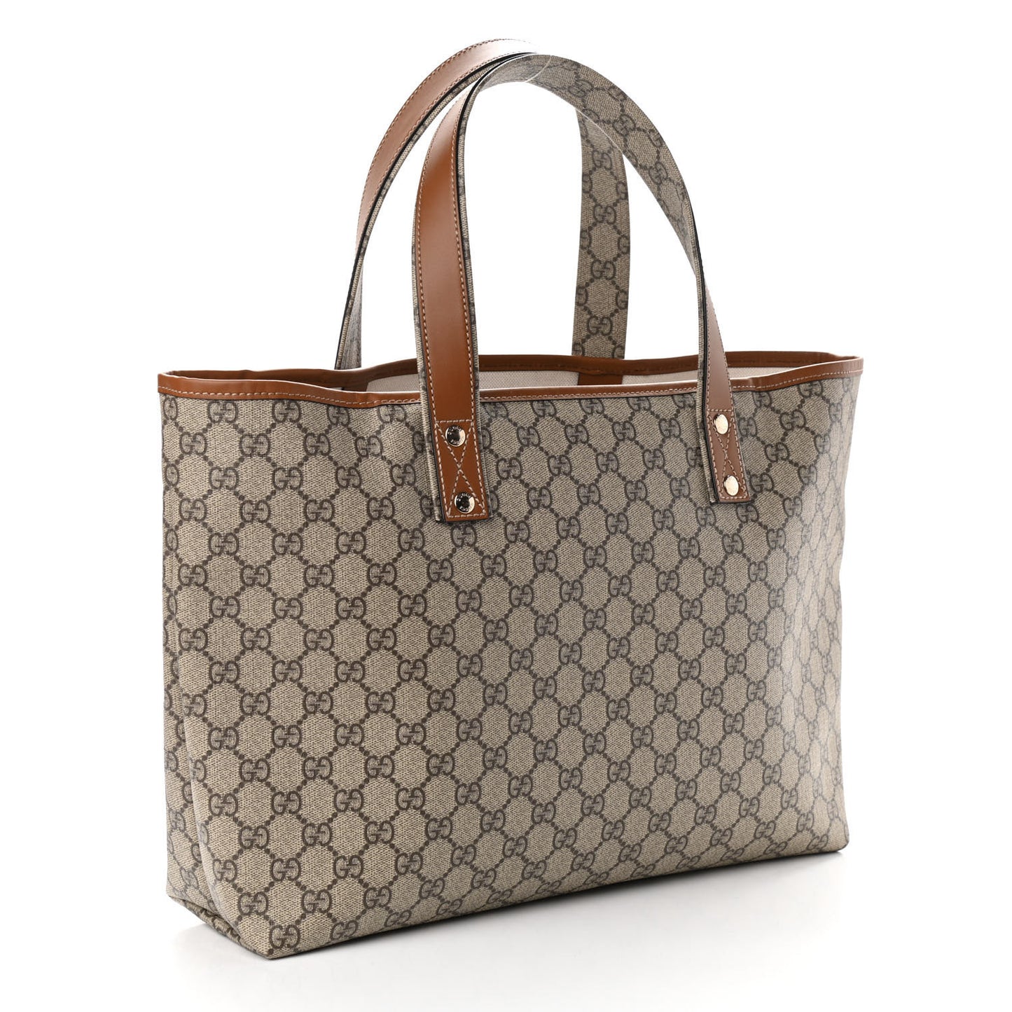 GG Plus Monogram Medium Signature Web Loop Tote Brown
