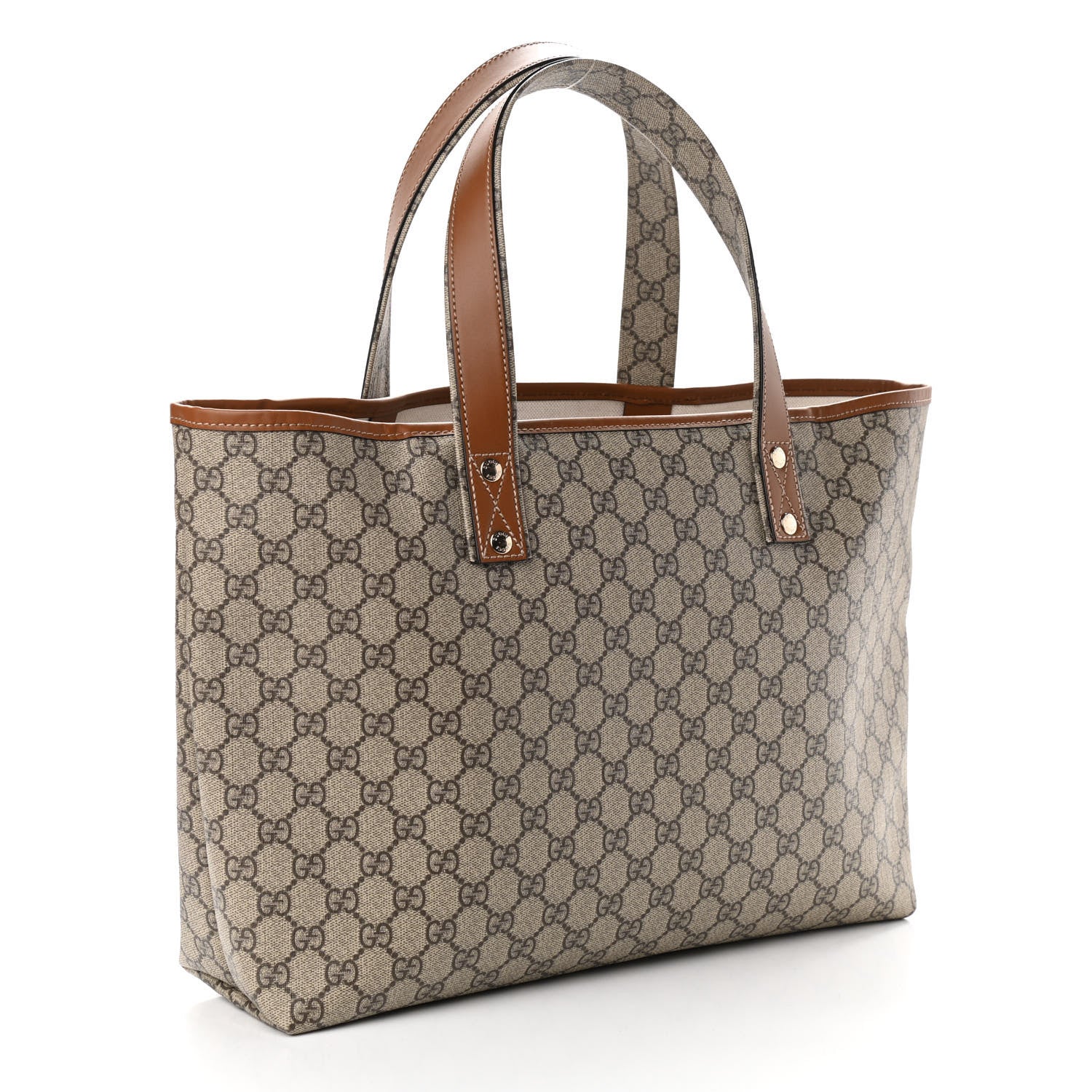 Gucci GG Plus Monogram Medium Signature Web Loop Tote Brown 3 of 10