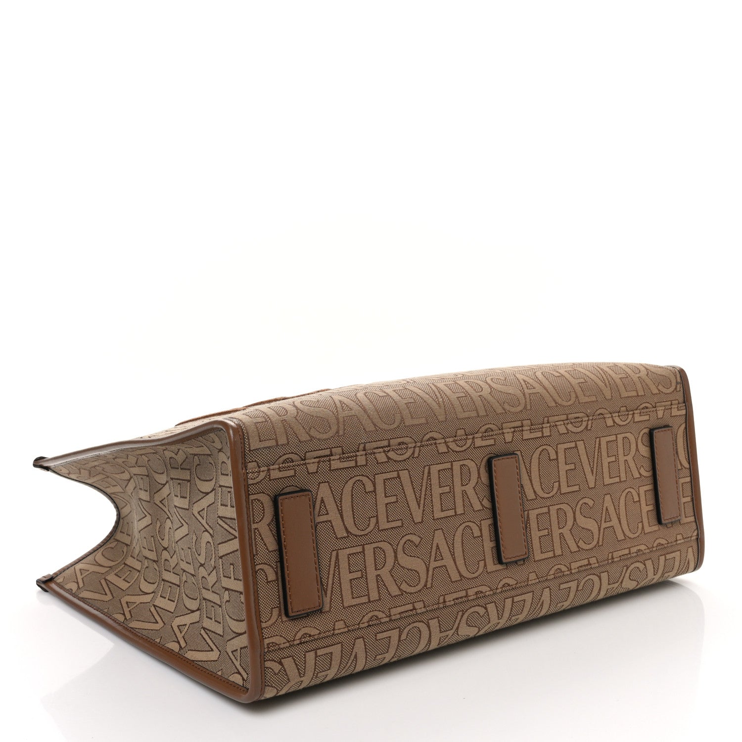 Versace Jacquard Canvas Large Allover Medusa Tote Beige 4 of 12