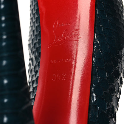 Christian Louboutin Snakeskin Lady Daf 160 Pumps 39.5 Blue Khol 6 of 9