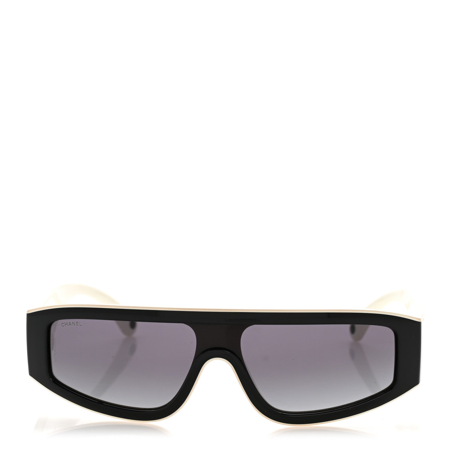Chanel Acetate Cat Eye Sunglasses 6057 Black White 2 of 9