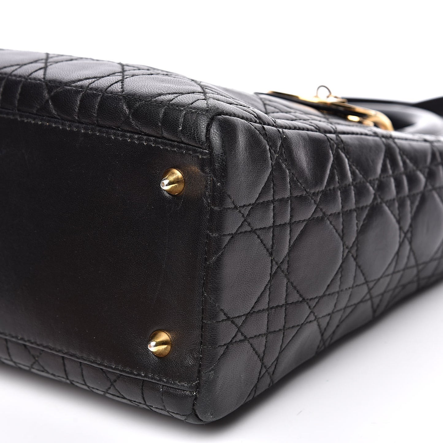 Lambskin Cannage Medium Lady Dior Black