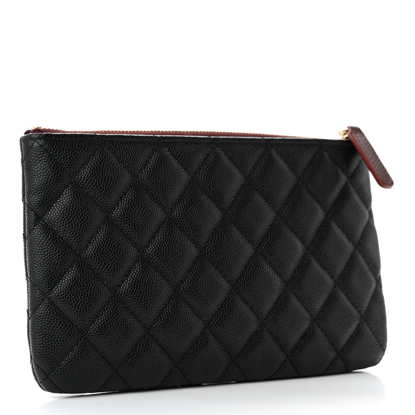 Caviar Quilted Cosmetic Case Black