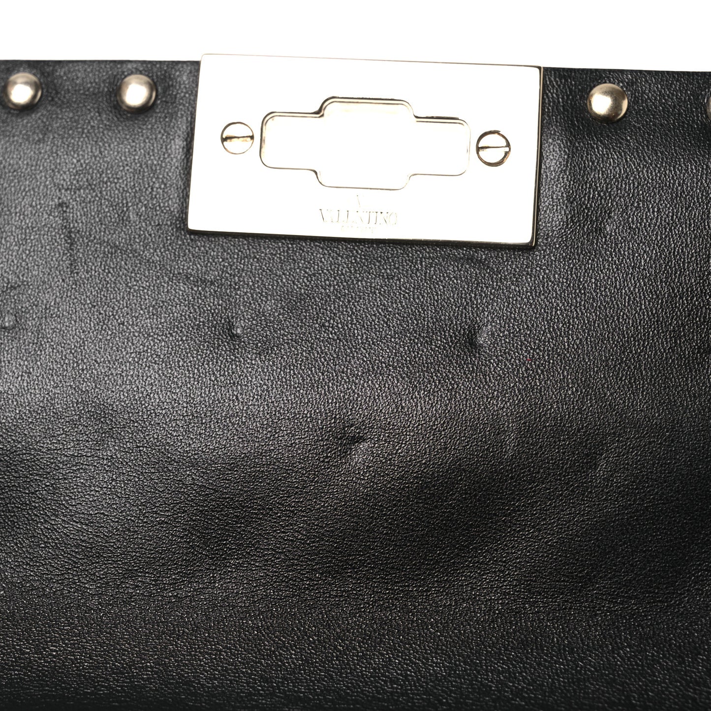 Patent Medium Rockstud Spike Shoulder Bag Black