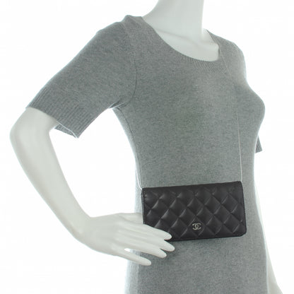 Chanel Lambskin Quilted Yen Wallet Plum 2 of 10