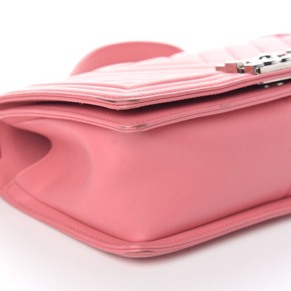 Chanel Calfskin Chevron Quilted Medium Boy Flap Pink 9 of 11