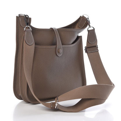 Hermes Taurillon Clemence Evelyne III PM Etoupe 3 of 10