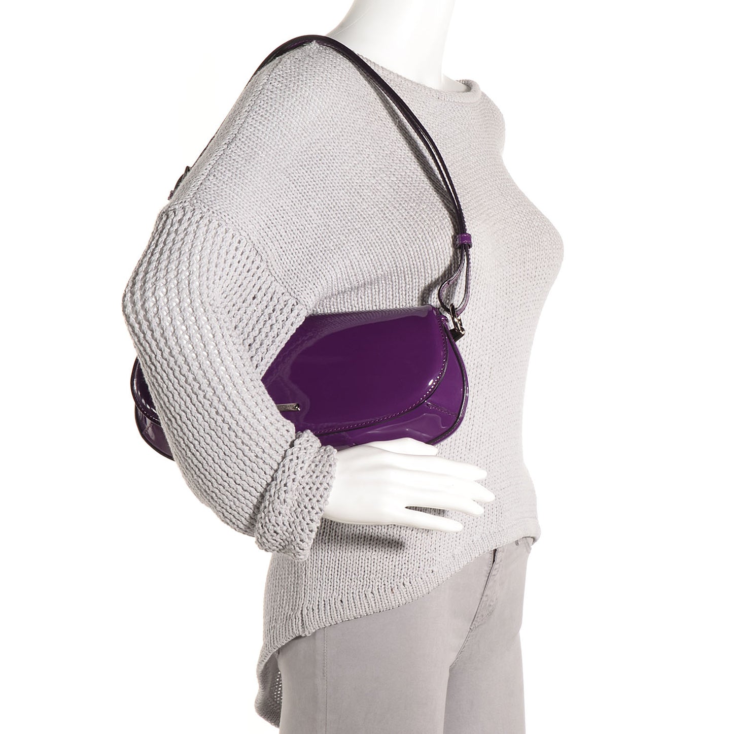 Prorsum Patent Small Lilford Shoulder Bag Beetroot