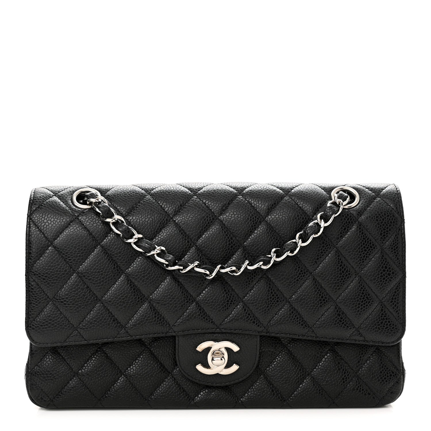 Chanel Caviar Quilted Medium Double Flap Black 1 of 13