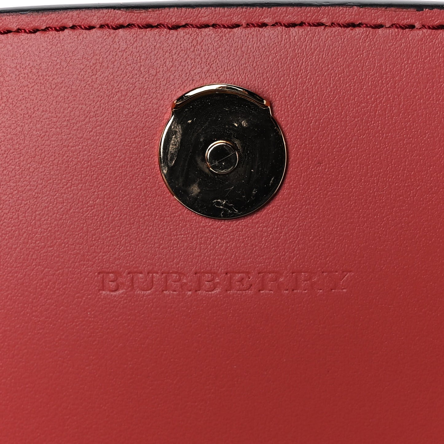 Calfskin House Check Henley Wallet On Chain Red