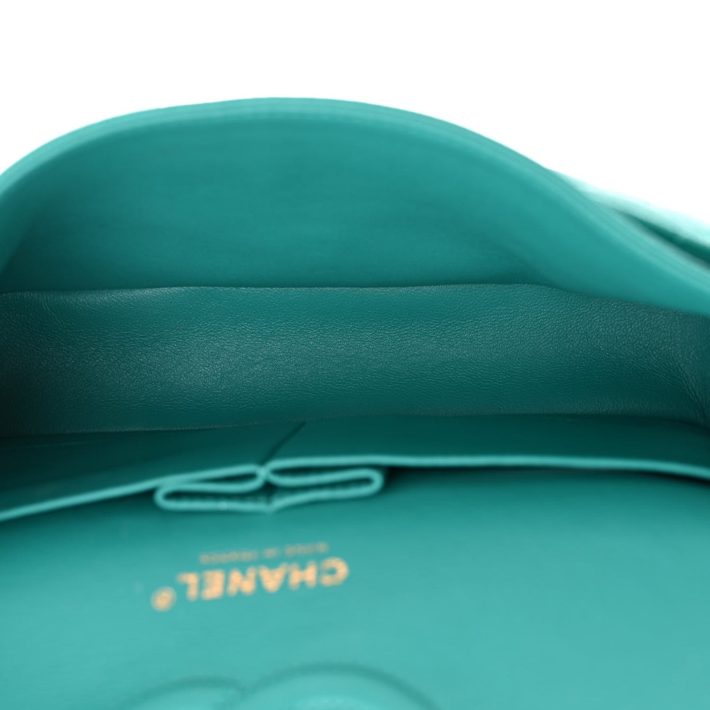 Caviar Quilted Medium Double Flap Turquoise