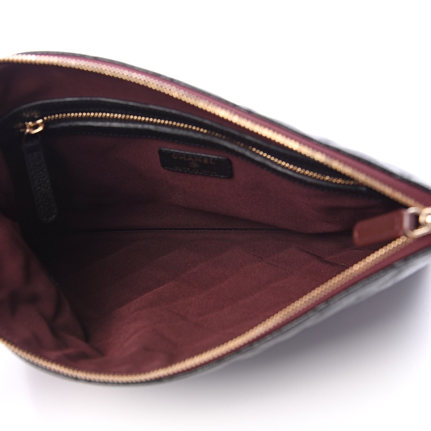 Caviar Quilted Medium Cosmetic Case Black