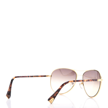 Louis Vuitton Conspiration Pilote Sunglasses Z0164U Gold 6 of 7